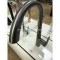 Contemporary Pull Down Kitchen Sink Faucet Gun Grey